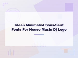 Modern Sans Serifs for a Clean Dj Logo